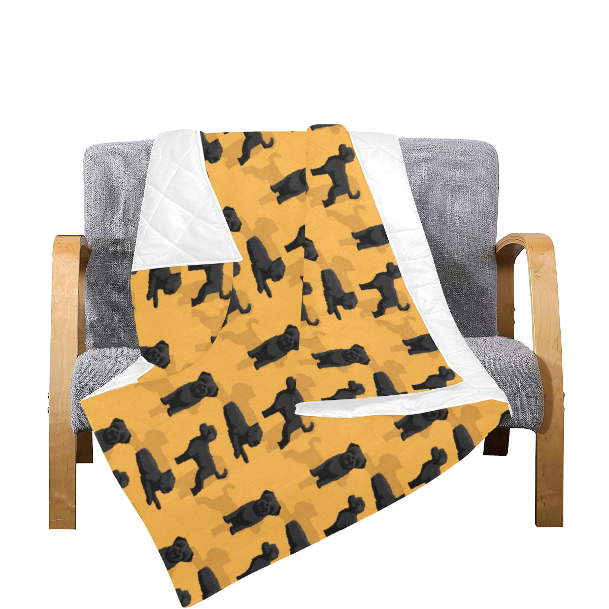 Bouviers des Flandres Pattern Print Design 01 Premium Quilt