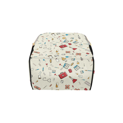 Nurse Pattern Print Design A04 Diaper Bag Backpack