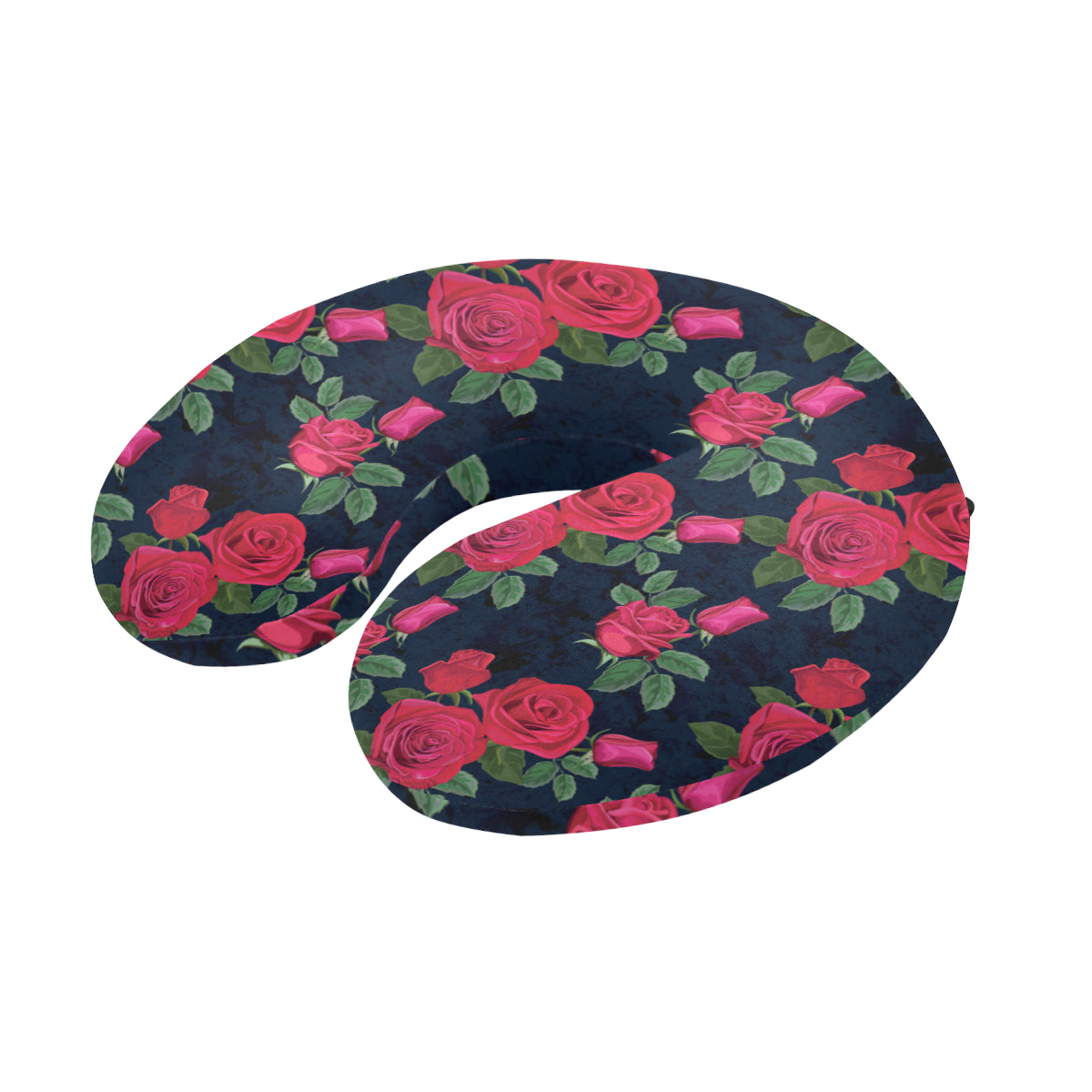 Rose Pattern Print Design A04 U-Shaped Travel Neck Pillow