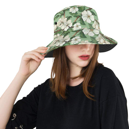 Apple blossom Pattern Print Design AB02 Unisex Bucket Hat