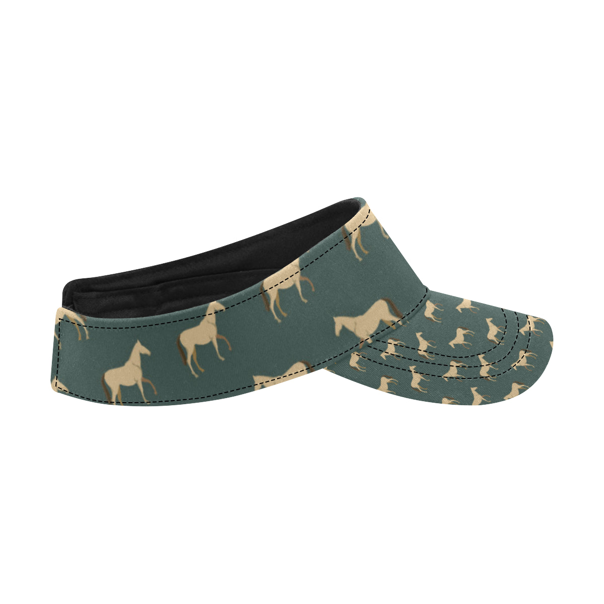 Horse Classic Themed Pattern Print Unisex Sun Visor