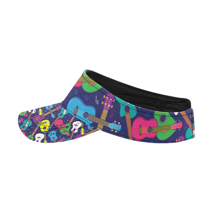 Ukulele Pattern Print Design 02 Unisex Sun Visor