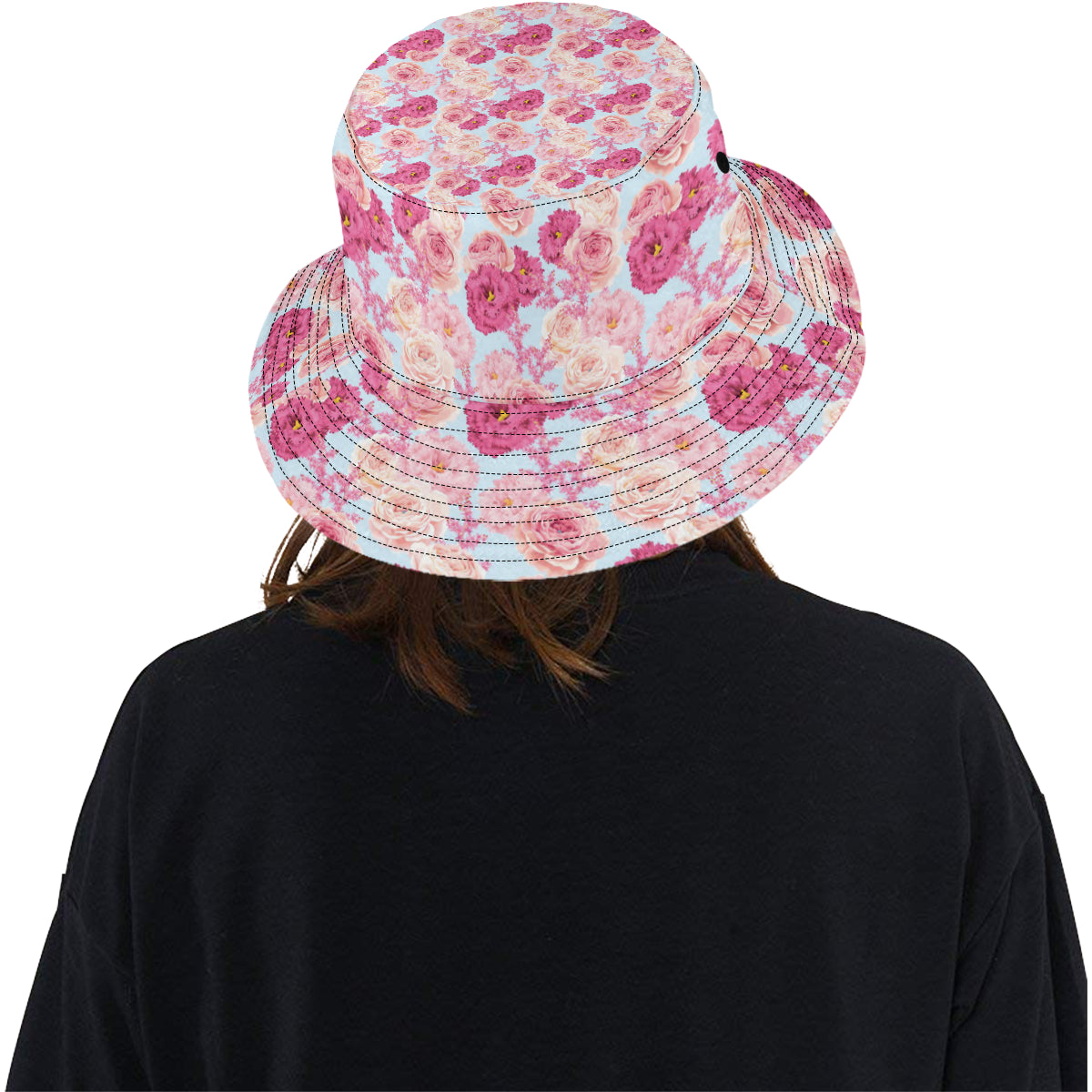 Lisianthus Pattern Print Design LT05 Unisex Bucket Hat