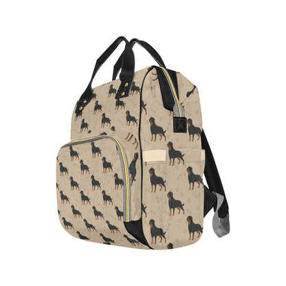 Rottweiler Pattern Print Design A01 Diaper Bag Backpack
