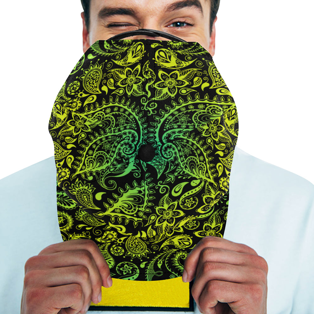 Paisley Green Design Print Snapback Cap