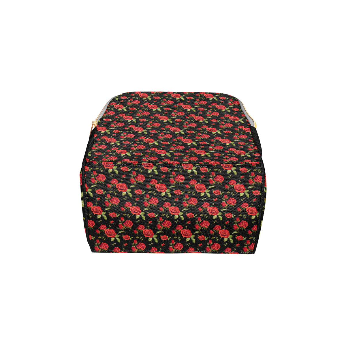 Red Rose Themed Print Diaper Bag Backpack