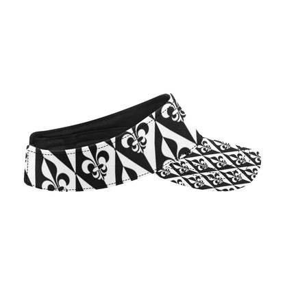 Fleur De Lis Black White Pattern Print Design 02 Unisex Sun Visor