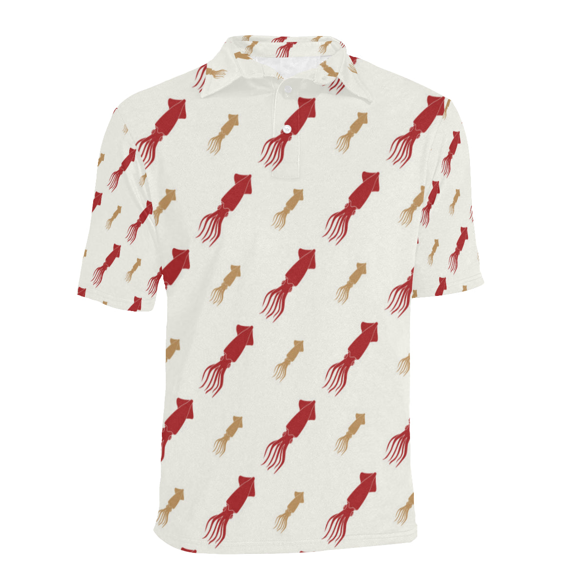 Giant Squid Pattern Print Design 01 Men Polo Shirt