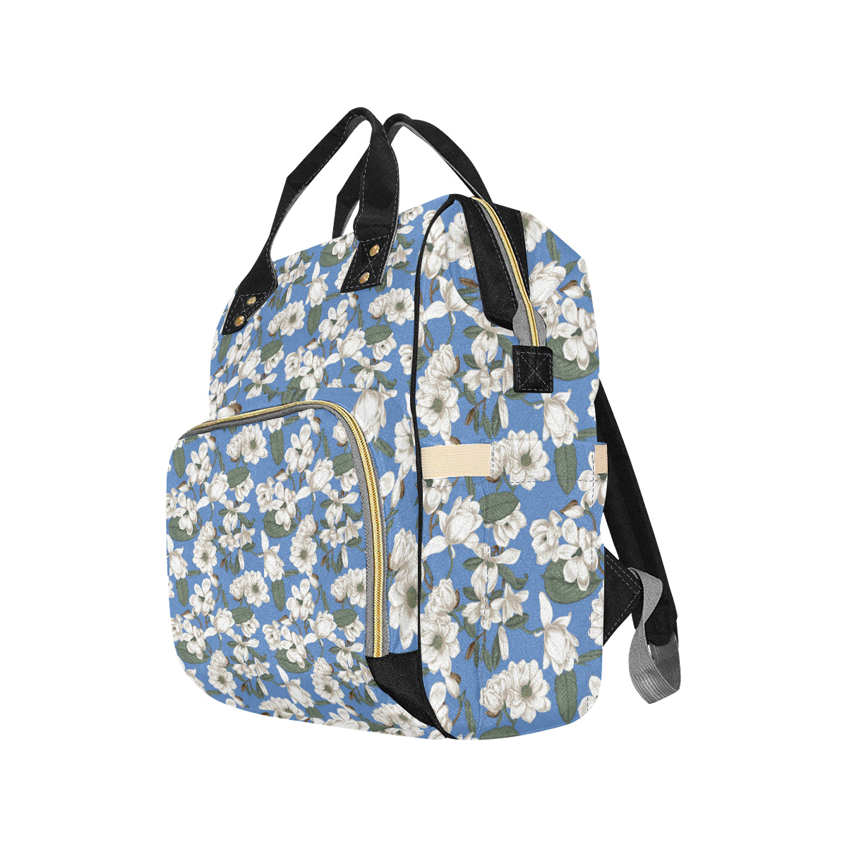 Magnolia Pattern Print Design 01 Diaper Bag Backpack