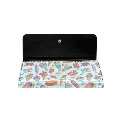 Ice Cream Pattern Print Design IC02 Women's Trifold Wallet