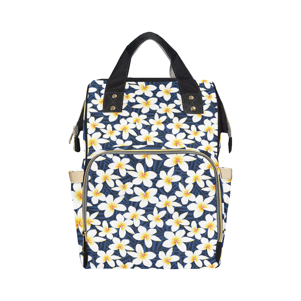 Plumeria Pattern Print Design PM026 Diaper Bag Backpack