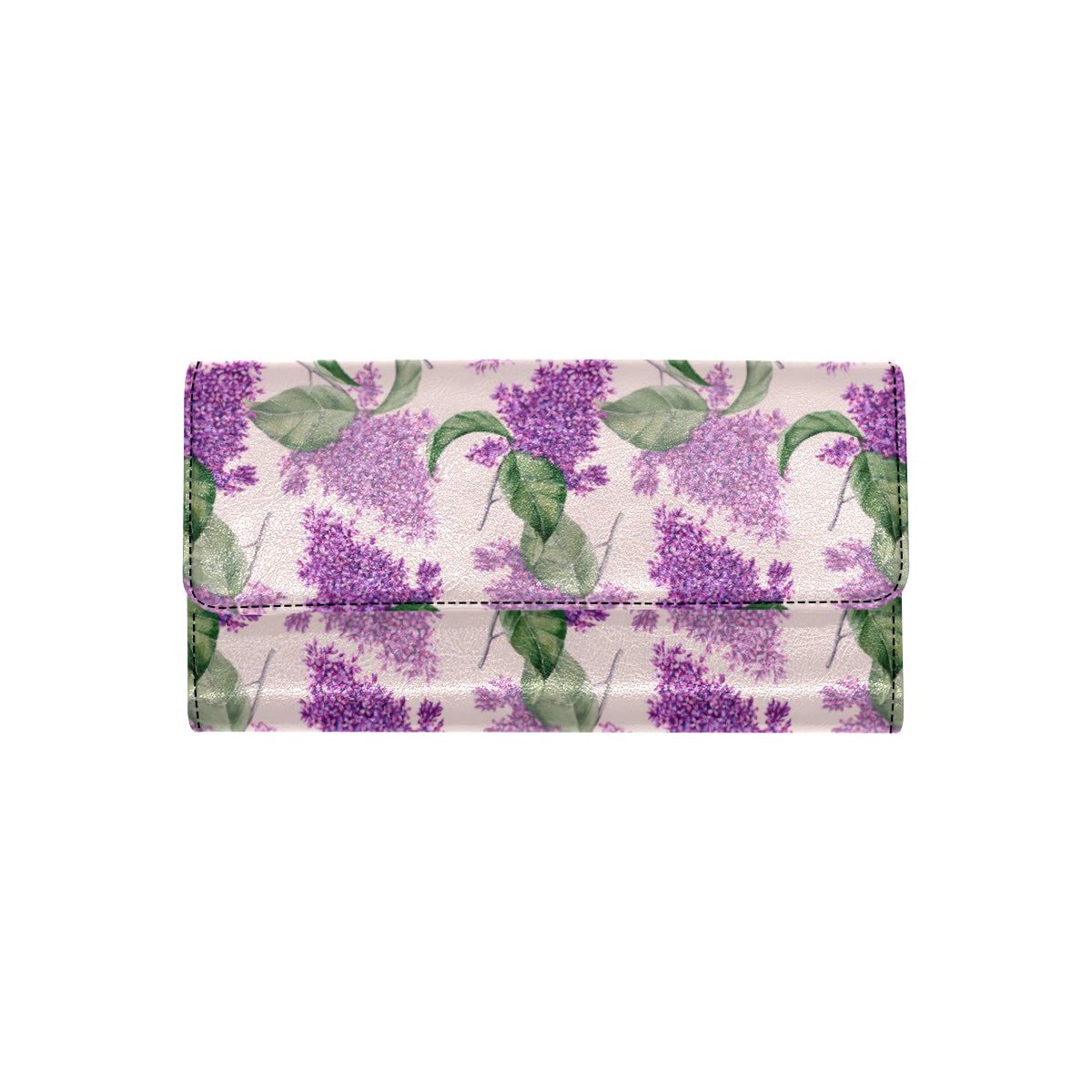 Lilac Pattern Print Design LI02 Women's Trifold Wallet