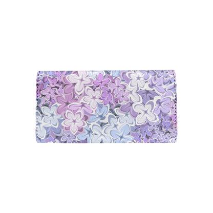 Lilac Pattern Print Design LI01 Women's Trifold Wallet