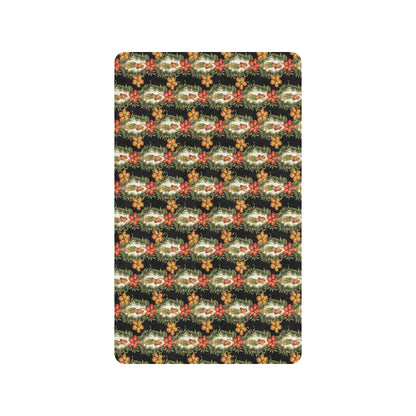 Hawaiian Flower Hula Hibiscus Print Rubber Doormat