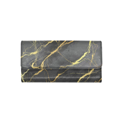 Marble Pattern Print Design 02 Women's Trifold Wallet