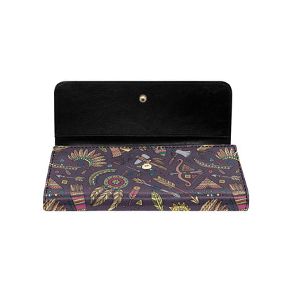 Tribal native american Aztec Women's Trifold Wallet