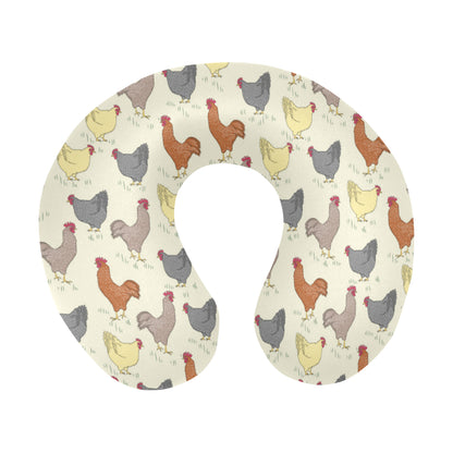 Chicken Pattern Print Design 05 U-Shaped Travel Neck Pillow
