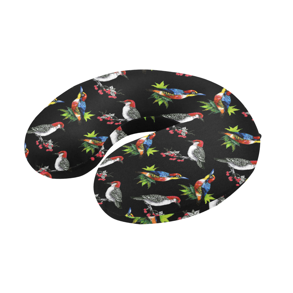 Birds Pattern Print Design 06 U-Shaped Travel Neck Pillow