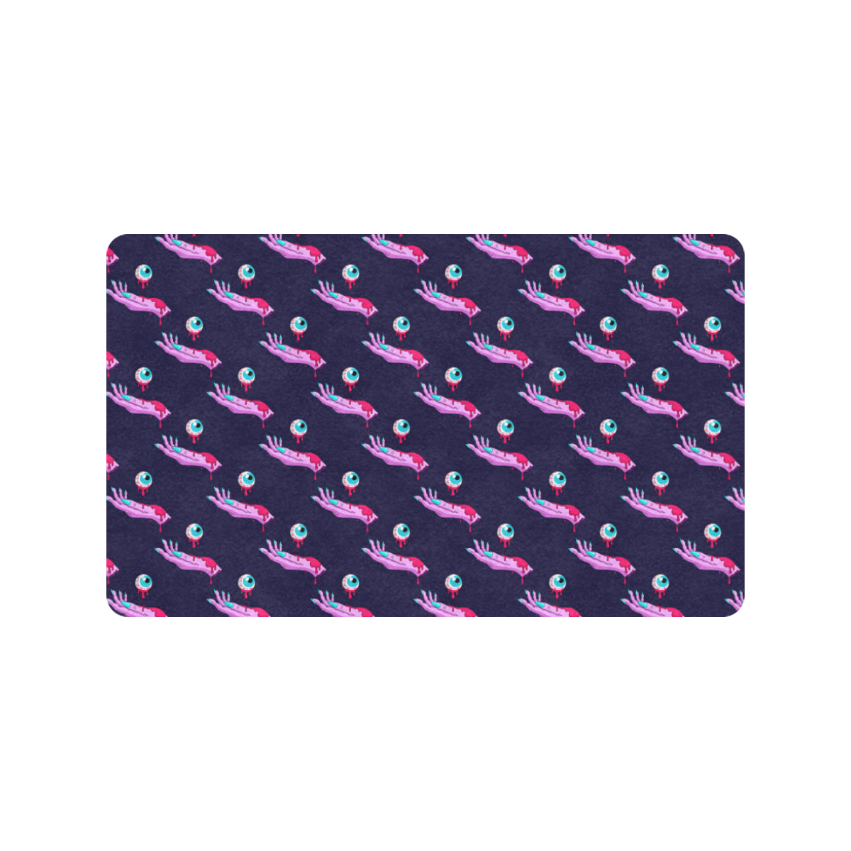 Zombie Pink Hand Design Pattern Print Rubber Doormat
