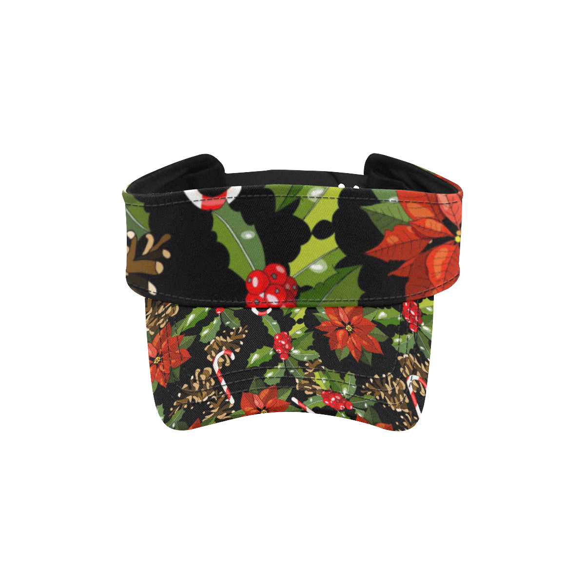 Poinsettia Pattern Print Design POT01 Unisex Sun Visor