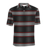 Checkered Flag Red Line Style Men Polo Shirt