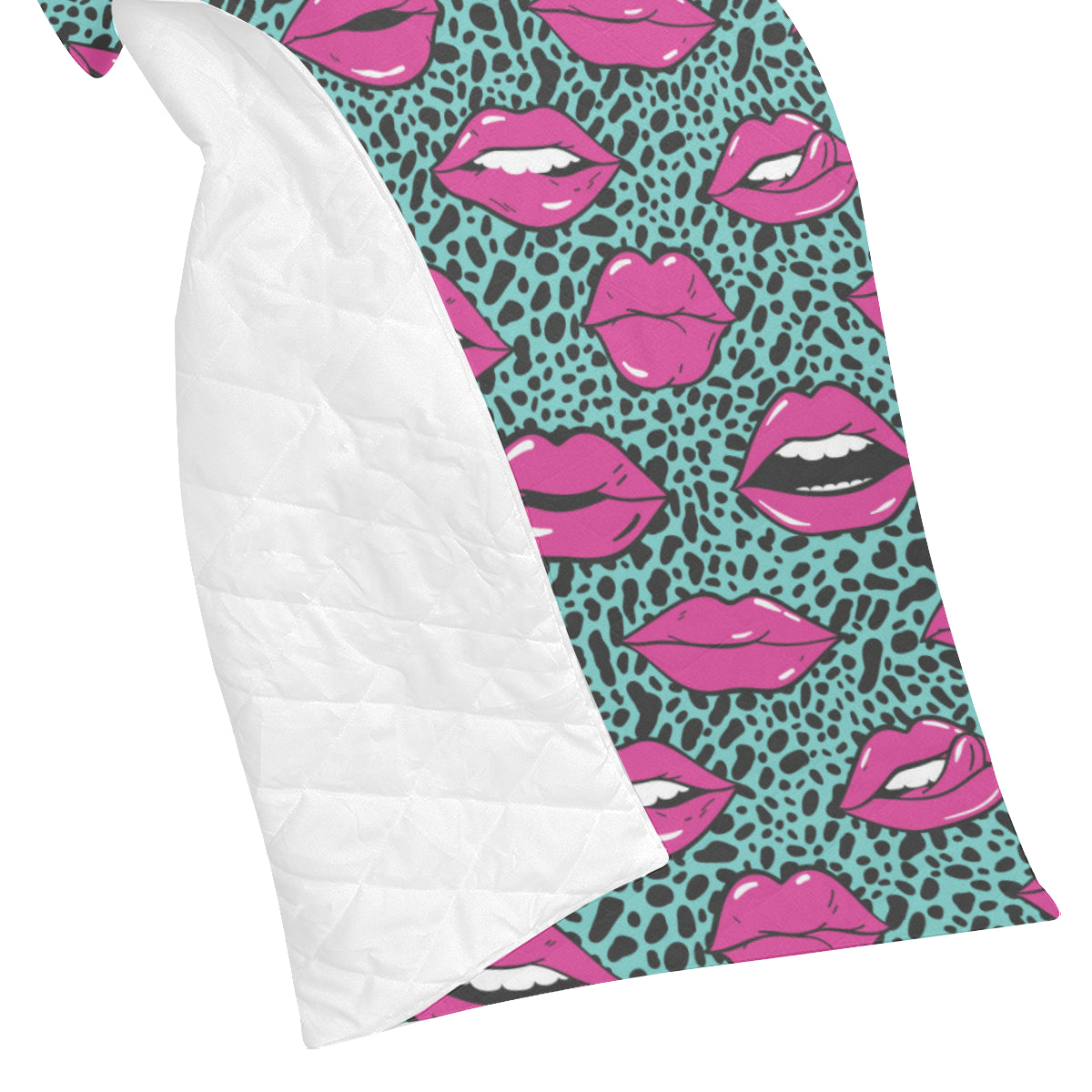 Lip Pattern Print Design 04 Premium Quilt