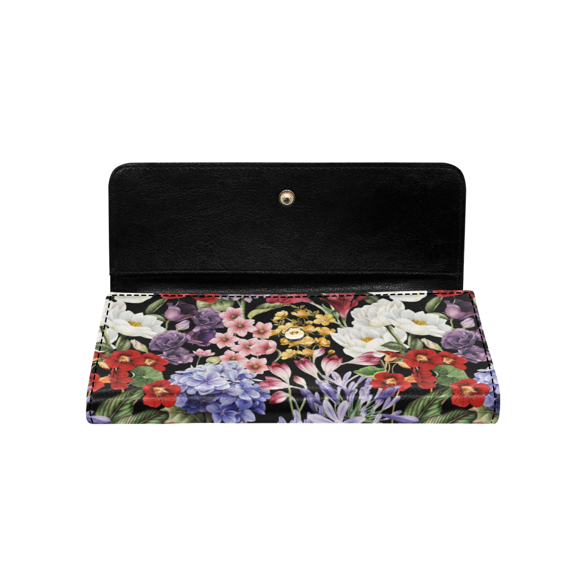 Summer Floral Pattern Print Design SF04 Women's Trifold Wallet