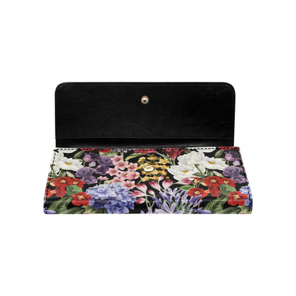 Summer Floral Pattern Print Design SF04 Women's Trifold Wallet