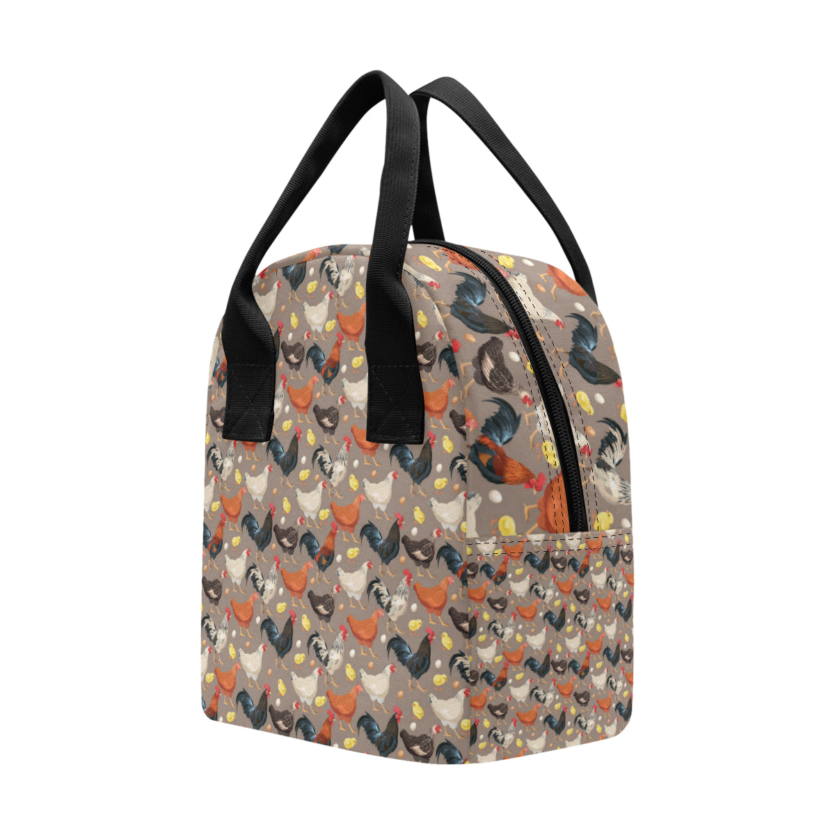 Chicken Evolution Pattern Insulated Lunch Bag