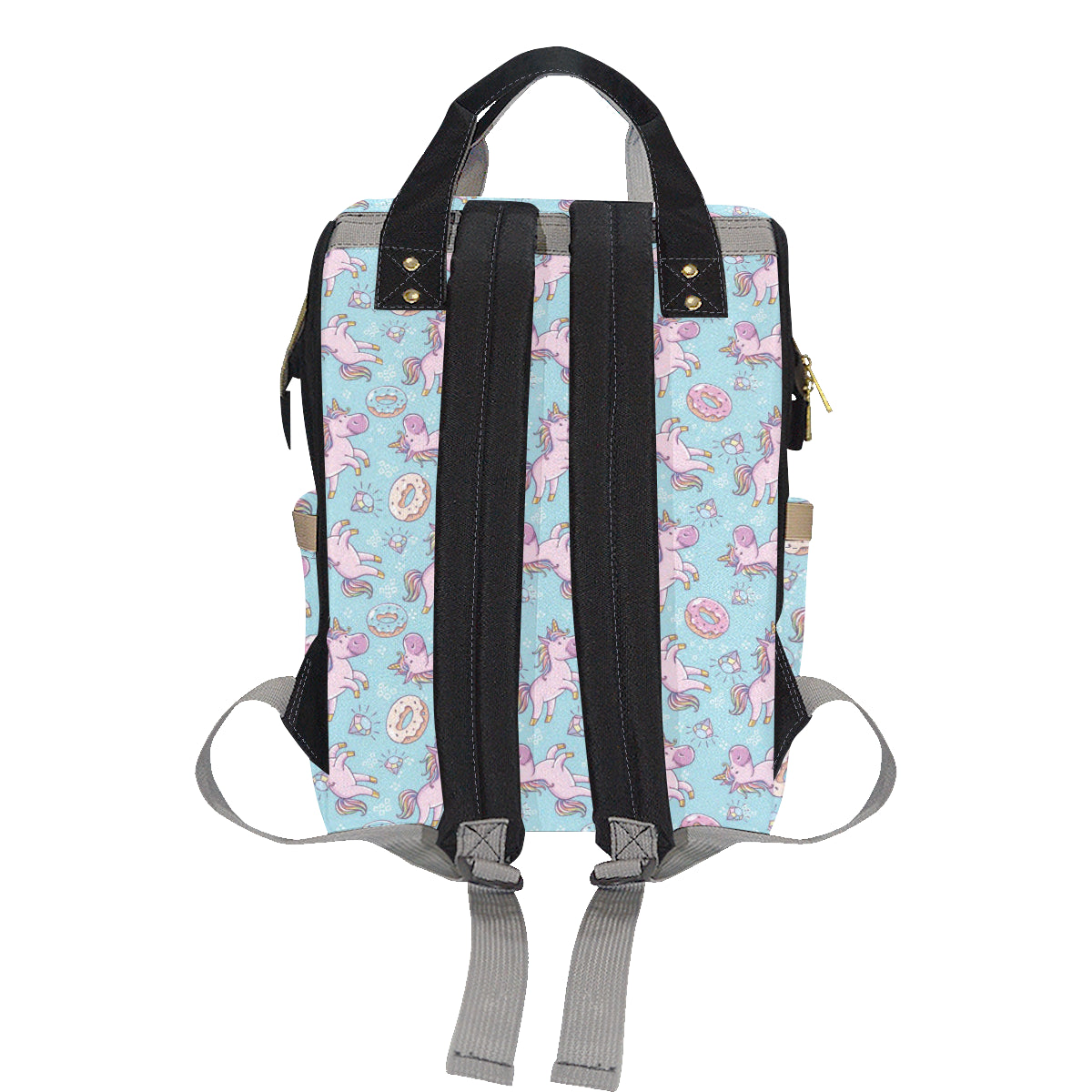 Donut Unicorn Pattern Print Design DN016 Diaper Bag Backpack