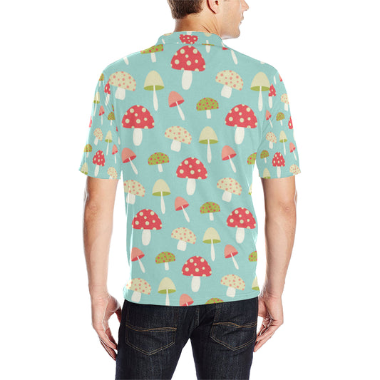 Mushroom Pattern Print Design A01 Men Polo Shirt