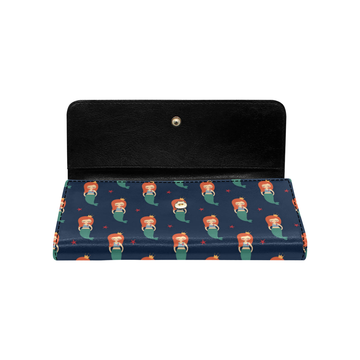Mermaid Girl Pattern Print Design 01 Women's Trifold Wallet