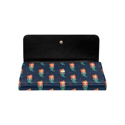 Mermaid Girl Pattern Print Design 01 Women's Trifold Wallet