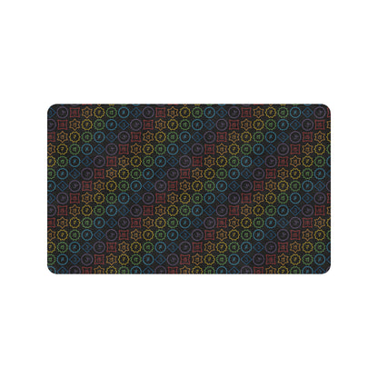 Chakra Colorful Symbol Pattern Rubber Doormat