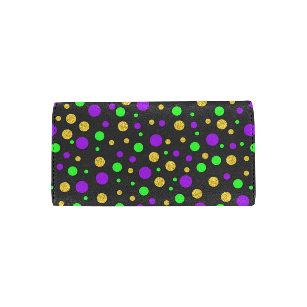 Mardi Gras Pattern Print Design 07 Women's Trifold Wallet