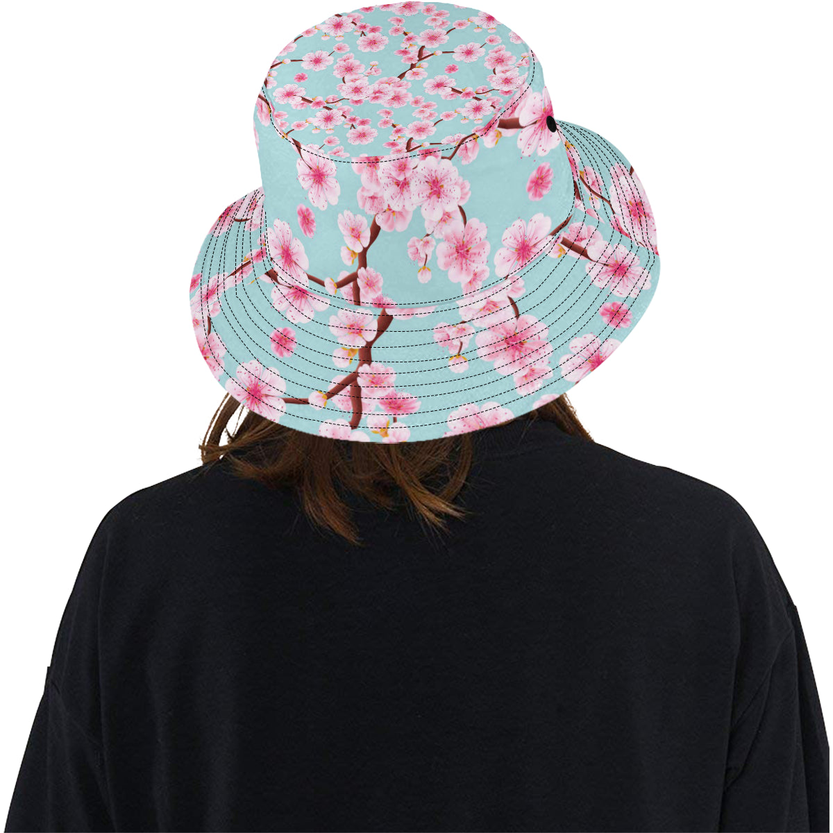 Cherry Blossom Pattern Print Design CB04 Unisex Bucket Hat