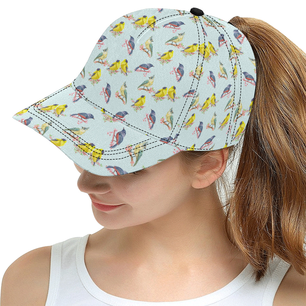 Bird Sweet Themed Print Pattern Snapback Cap