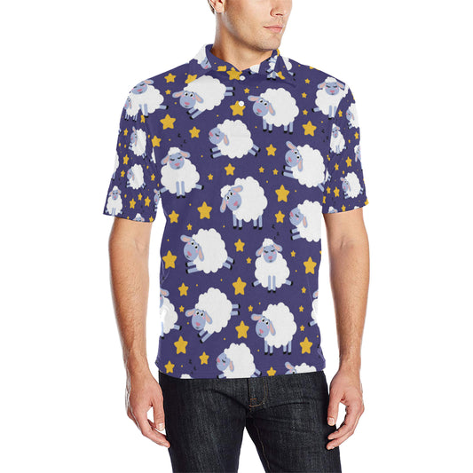 Sheep Pattern Print Design 03 Men Polo Shirt