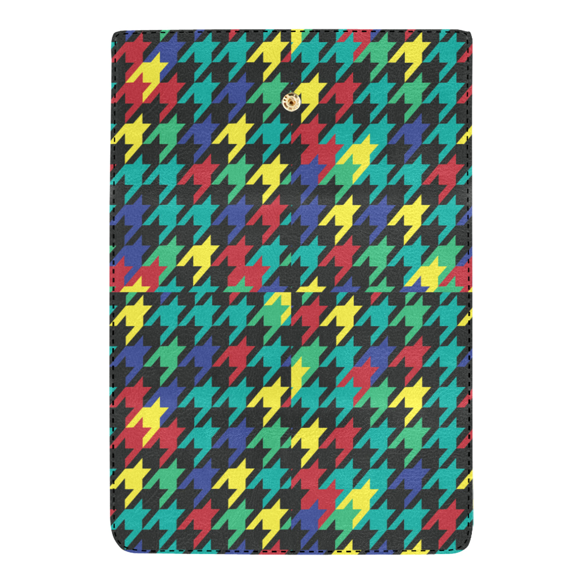 Houndstooth Colorful Pattern Print Design 02 Women's Trifold Wallet
