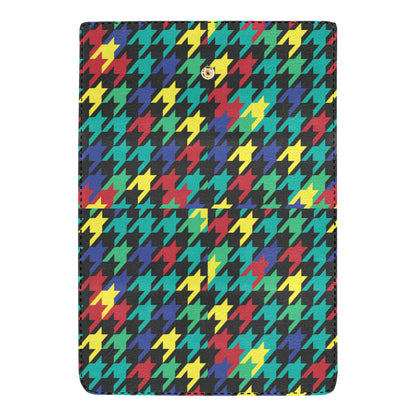 Houndstooth Colorful Pattern Print Design 02 Women's Trifold Wallet