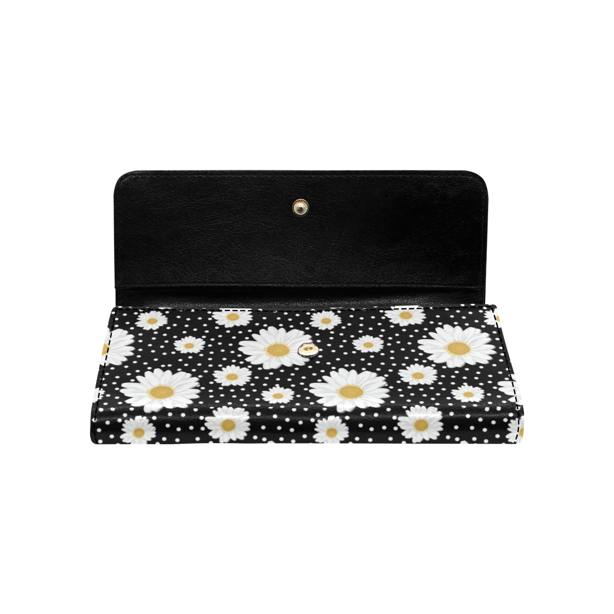 Daisy Pattern Print Design DS02 Women's Trifold Wallet