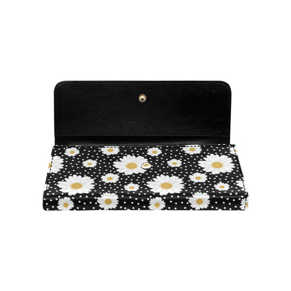 Daisy Pattern Print Design DS02 Women's Trifold Wallet