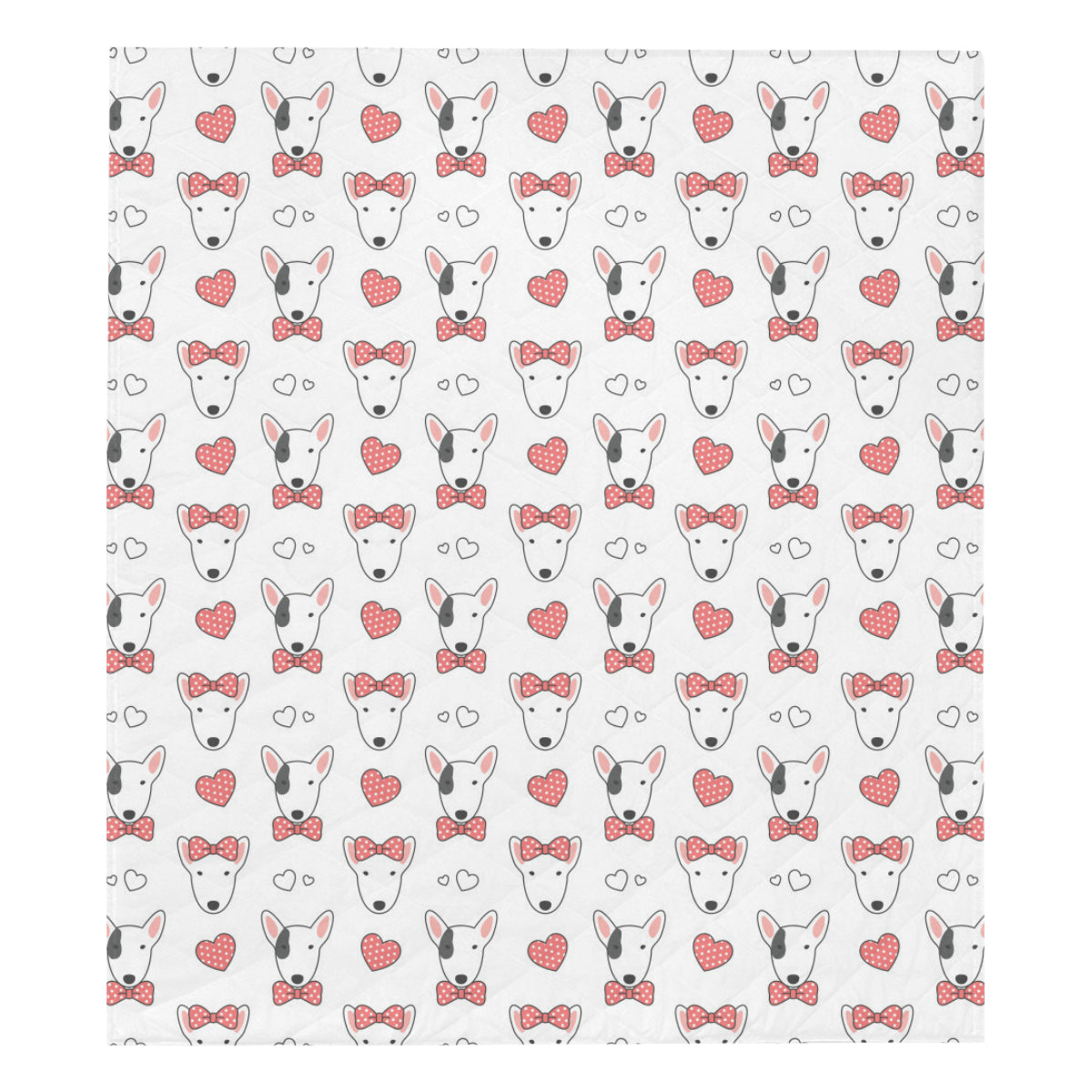 Bull Terriers Pattern Print Design 08 Premium Quilt