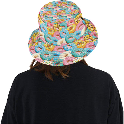 Donut Pattern Print Design DN01 Unisex Bucket Hat