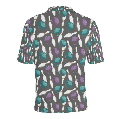 Bowling Pattern Print Design 03 Men Polo Shirt