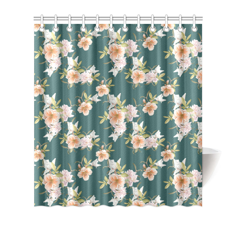 Iris Pattern Print Design IR01 Shower Curtain