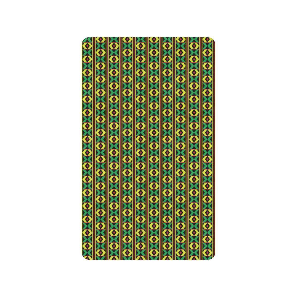 African Geometric Print Pattern Rubber Doormat