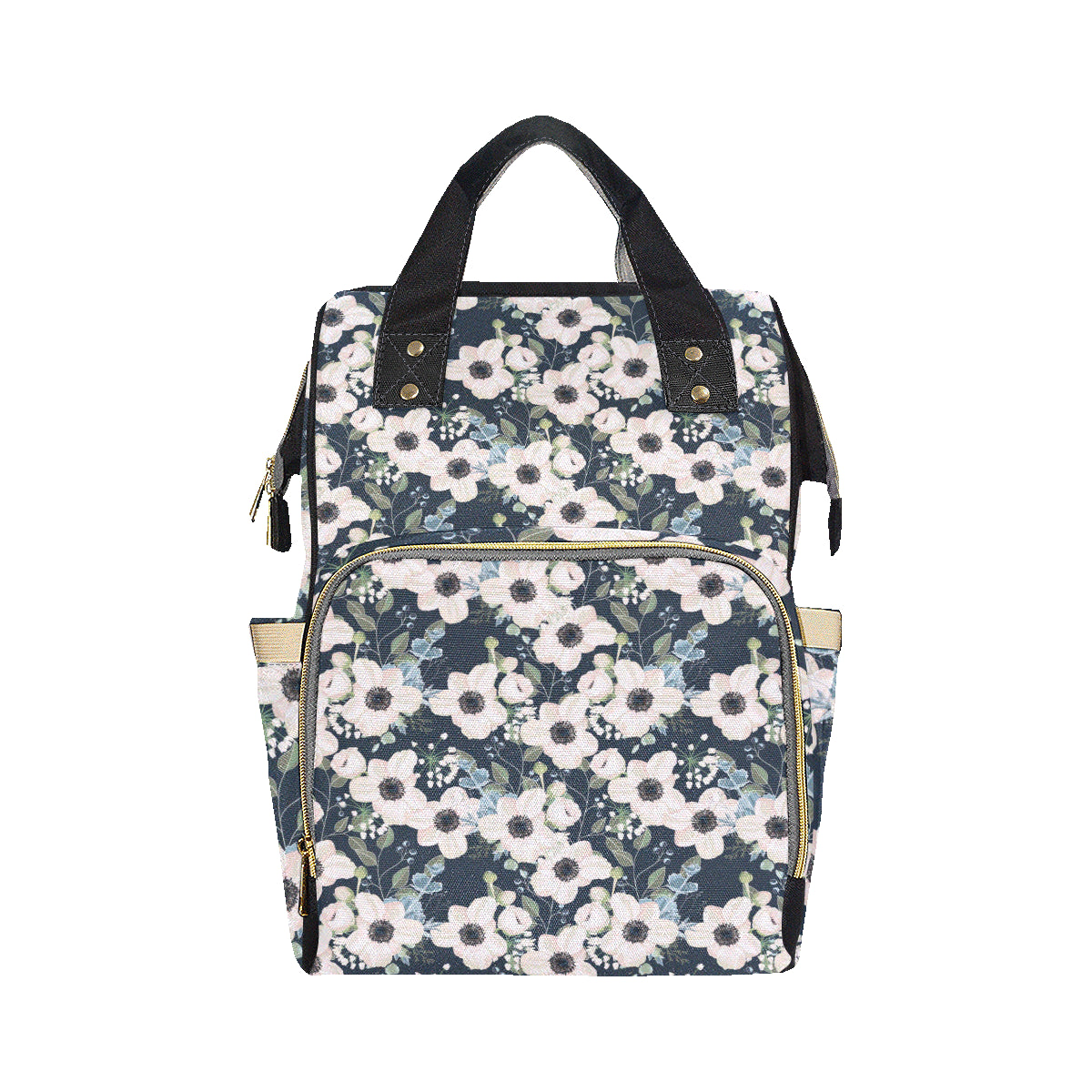 Anemone Pattern Print Design AM02 Diaper Bag Backpack