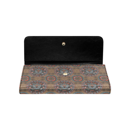 Calendar Aztec Pattern Print Design 03 Women's Trifold Wallet