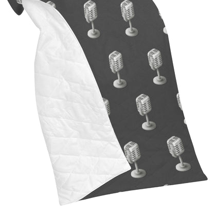 Microphone Vintage Pattern Print Design 01 Premium Quilt